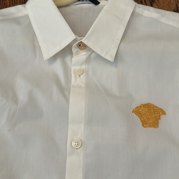 Versace kids button down white size 12 - Picture 2 of 4